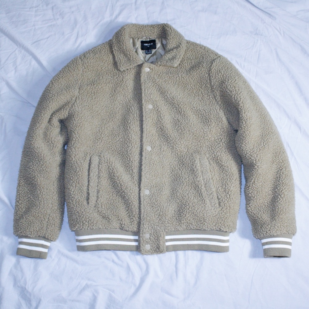Faux Sherpa Bomber Jacket